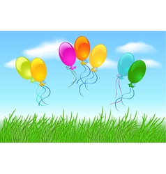 Meadow grass vector image