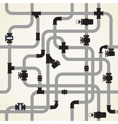 Seamless background of water pipeline vector image