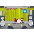 RockRoll Stage Cartoon vector image