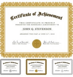 Guilloche certificate set vector image
