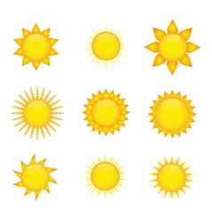 Sun icons Sun icons vector image
