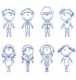 Cartoon people vector image