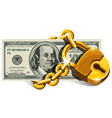 Locked dollar vector image