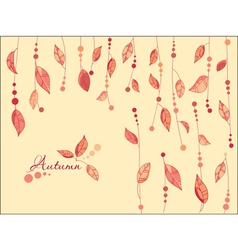 Autumn leaves background vector image