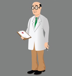Doctor with bad news vector image