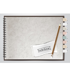 White note book paper vector image