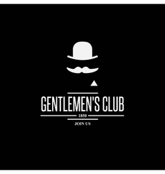 Vintage label with gentleman Vintage label with gentleman vector image