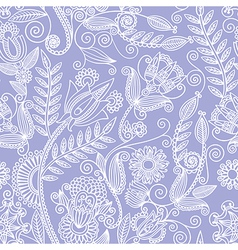 Seamless flower paisley design background vector image