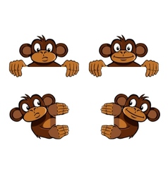 Monkey frame decoration vector image