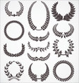 Laurel wreath set vector image