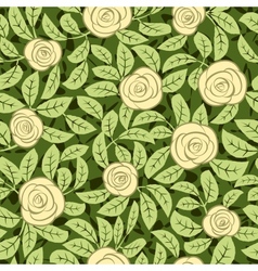 Seamless abstract yellow rose background vector image