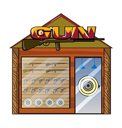 A gun shop vector image