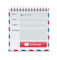 Mail form vector image