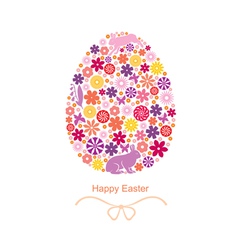 Easter flover egg vector image