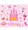 Princess icons vector image