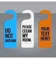 Set of hotels door hanger tags vector image