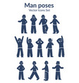 Hand drawn male characters set vector image