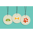 Hanging pet badges set vector image