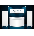 Reception exhibition counter vector image