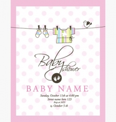 Baby announcement card vector image