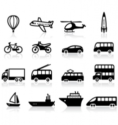 Transport icons vector image