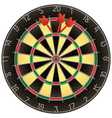 Dartboard and darts vector image