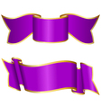 Purple ribbon collection vector image