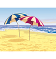 Two umbrellas vector image