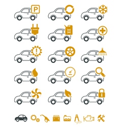 Car repair and service icons vector image