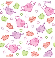 Romantic pattern vector image