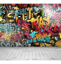 Graffiti on wall vector image