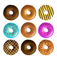 Donut set vector image