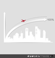 Modern design graph Business graph to success vector image