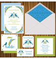 Wedding Invitation Card Set vector image
