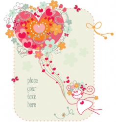 Valentine's card vector image