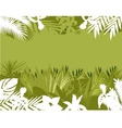 Tropical forest background vector image