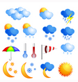 Weather icon set vector image