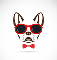 Images of dog bulldog wearing sunglasses vector image