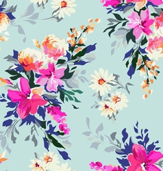 Bright Classic floral print vector image