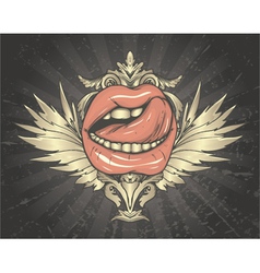 Retro emblem vector image