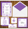 Wedding Invitation Card Set vector image