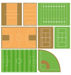 Sport fields vector image