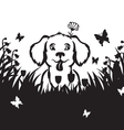Meadow puppy vector image