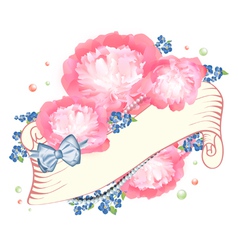 Peony Flower Design vector image