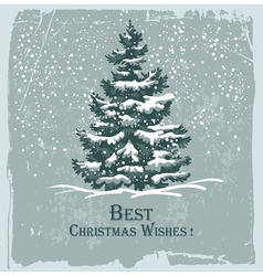 Vintage christmas card vector image