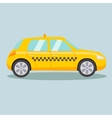 Taxi yellow car cartoon vector image