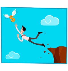 Chasing a dollar vector image