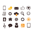 Internet communication icons vector image