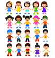 Happy children collection set Happy children collection set vector image