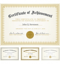 Certificate set vector image